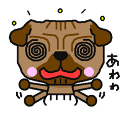 Every day of a white bread pug sticker #761691