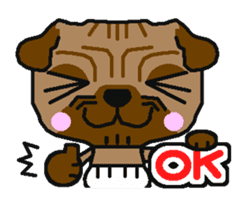 Every day of a white bread pug sticker #761692