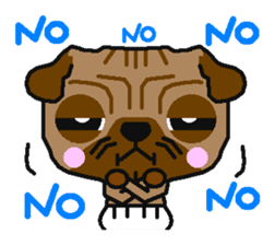 Every day of a white bread pug sticker #761693