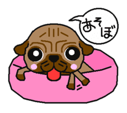 Every day of a white bread pug sticker #761696