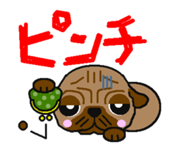 Every day of a white bread pug sticker #761697