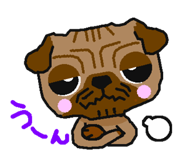 Every day of a white bread pug sticker #761698