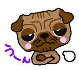 Every day of a white bread pug sticker #761698