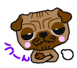 Every day of a white bread pug sticker #761698
