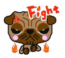 Every day of a white bread pug sticker #761699