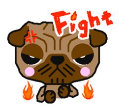 Every day of a white bread pug sticker #761699