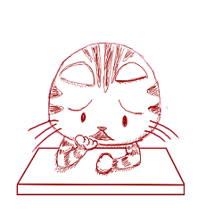 The cat which is troubled