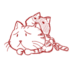 The cat which is troubled sticker #762387
