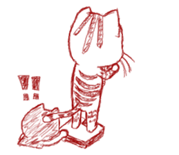 The cat which is troubled sticker #762395