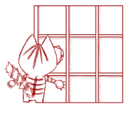 The cat which is troubled sticker #762404