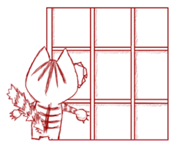 The cat which is troubled sticker #762404