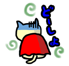 the cat which attached the red mantle sticker #762630