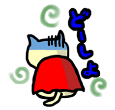 the cat which attached the red mantle sticker #762630