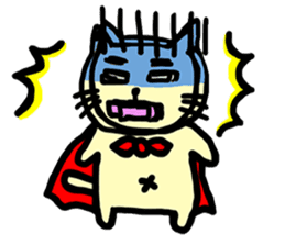 the cat which attached the red mantle sticker #762631