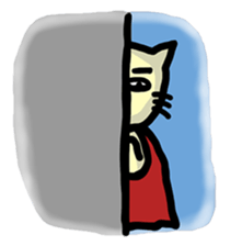 the cat which attached the red mantle sticker #762635