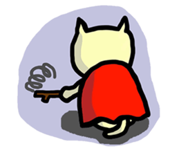 the cat which attached the red mantle sticker #762647