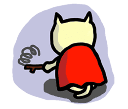 the cat which attached the red mantle sticker #762647