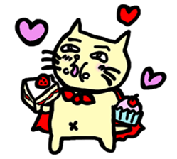 the cat which attached the red mantle sticker #762655