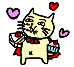 the cat which attached the red mantle sticker #762655