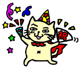 the cat which attached the red mantle sticker #762658