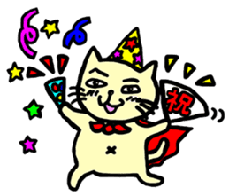 the cat which attached the red mantle sticker #762658