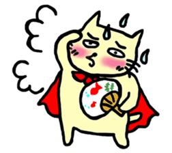 the cat which attached the red mantle sticker #762659