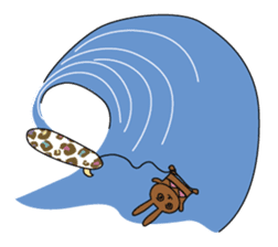 Stamp of Konamisuto love small waves sticker #763856