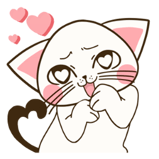 Love Cat expressive daily life sticker #764430