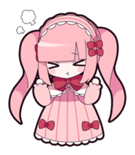 Twin tail & Straight bangs girl Sticker! sticker #765066