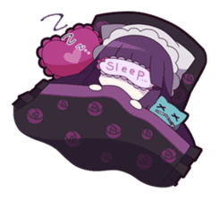 Twin tail & Straight bangs girl Sticker! sticker #765071