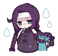 Twin tail & Straight bangs girl Sticker! sticker #765079