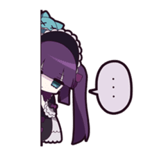 Twin tail & Straight bangs girl Sticker! sticker #765085