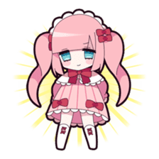 Twin tail & Straight bangs girl Sticker! sticker #765086