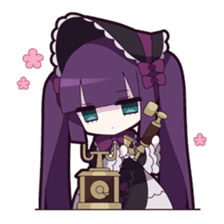 Twin tail & Straight bangs girl Sticker! sticker #765094