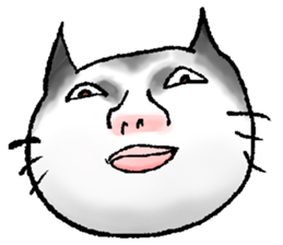 Human-faced cat sticker #765797