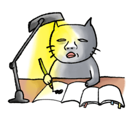 Human-faced cat sticker #765802