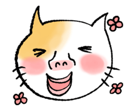 Human-faced cat sticker #765804