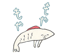 His companions and MOGURA-KUN, sticker #765953