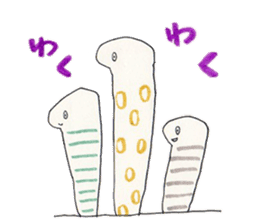 His companions and MOGURA-KUN, sticker #765954