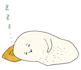 His companions and MOGURA-KUN, sticker #765959