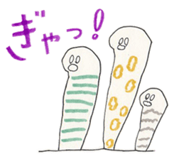 His companions and MOGURA-KUN, sticker #765976