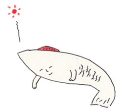 His companions and MOGURA-KUN, sticker #765980