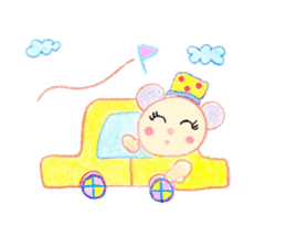 Girl Miyu bear sticker #766997