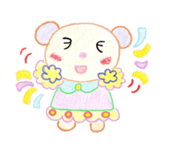 Girl Miyu bear sticker #767000