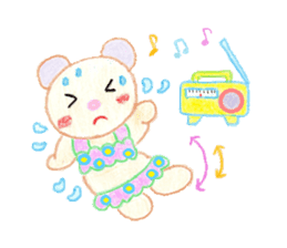 Girl Miyu bear sticker #767001