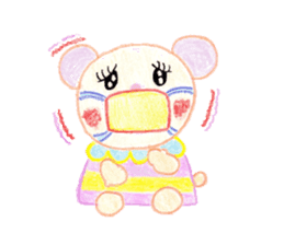 Girl Miyu bear sticker #767002