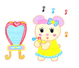 Girl Miyu bear sticker #767011