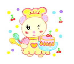Girl Miyu bear sticker #767017