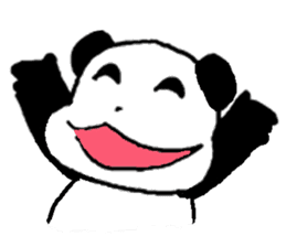 YASAGURE Panda and cheerful cat. sticker #768837