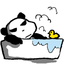 YASAGURE Panda and cheerful cat. sticker #768839